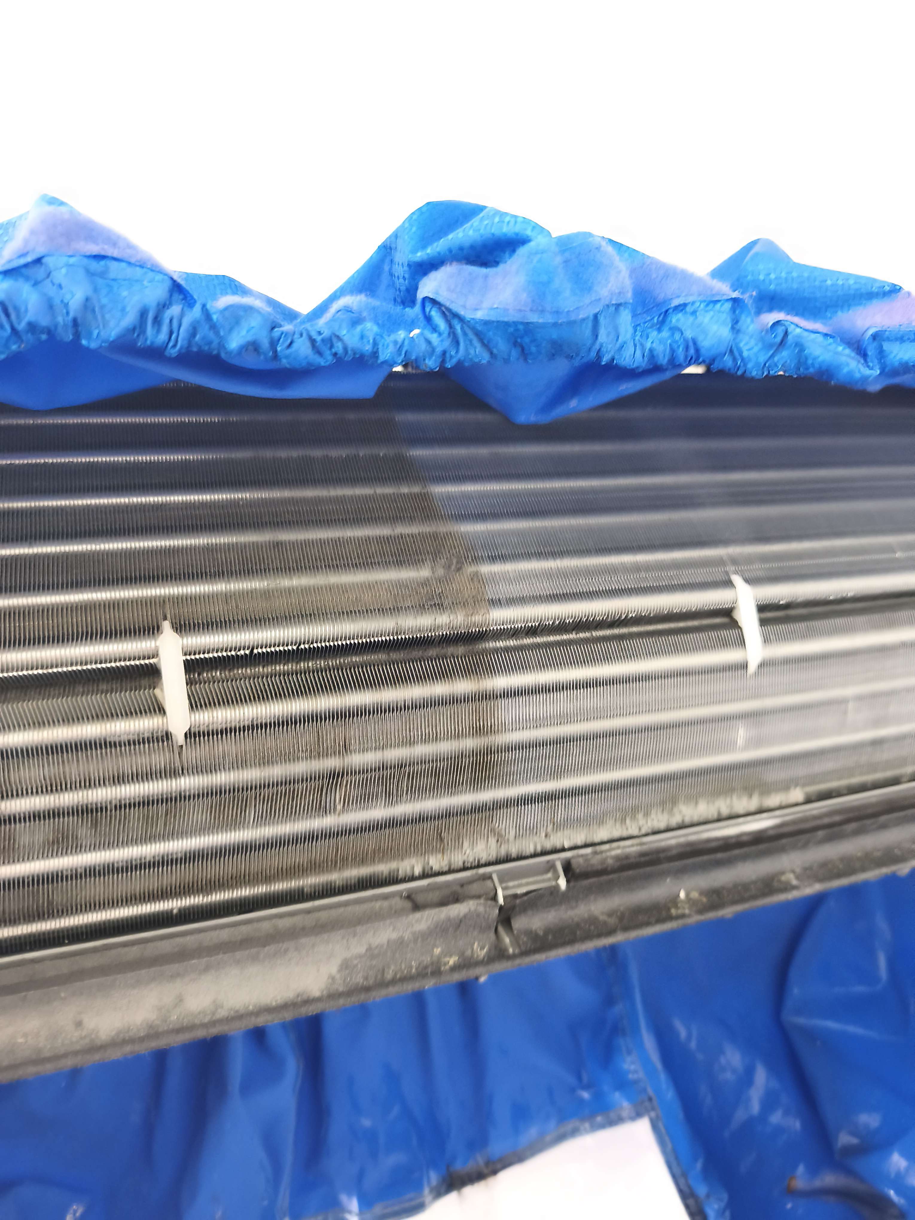 Échangeur climatisation avant et après nettoyage